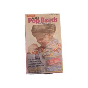 Rare Vtg NOS 1979 Disco Pop Beads By Pastime Jewelry Box Ages 6 + POP Together
